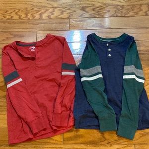 Cat and jack LS size med henleys